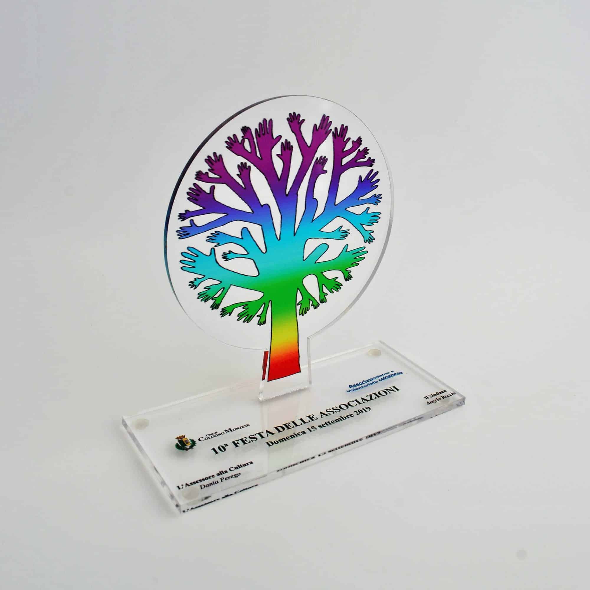 Targa in plexiglass sagomata